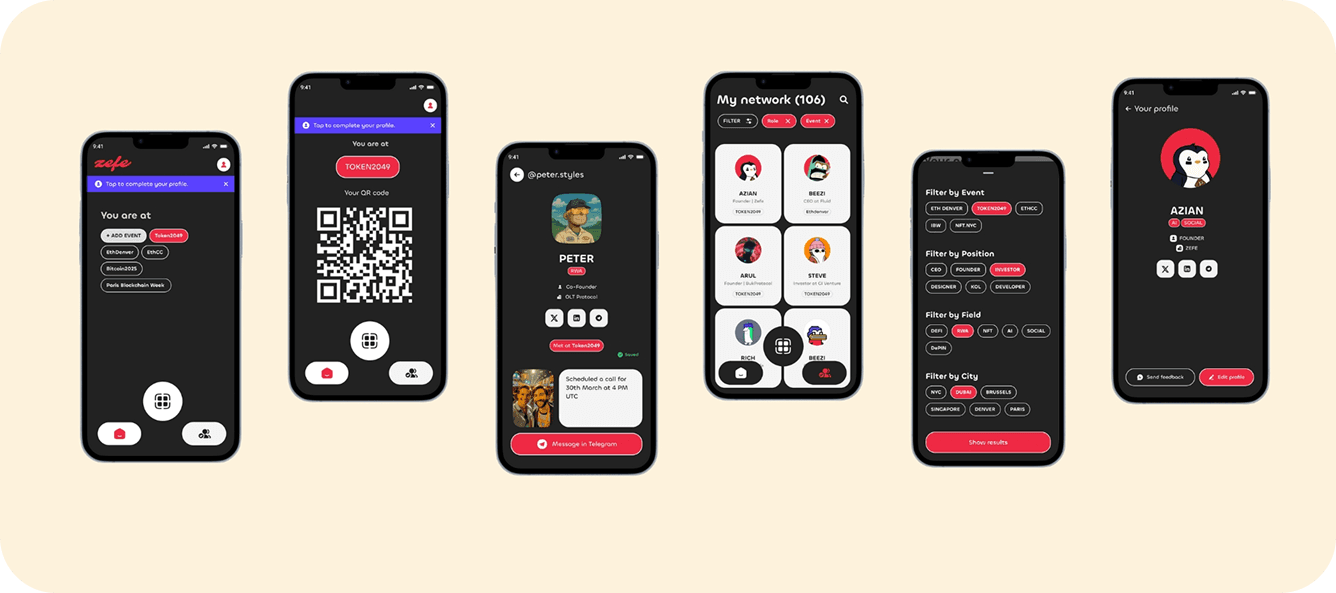 Event networking UI